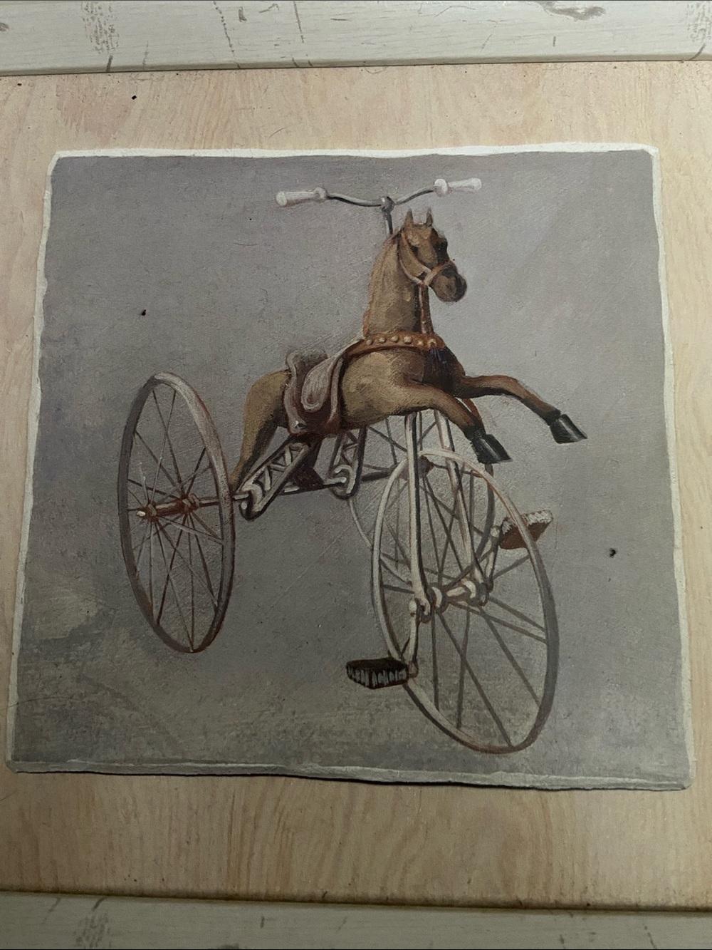 New primitive carriage horse, sweet for nursery.